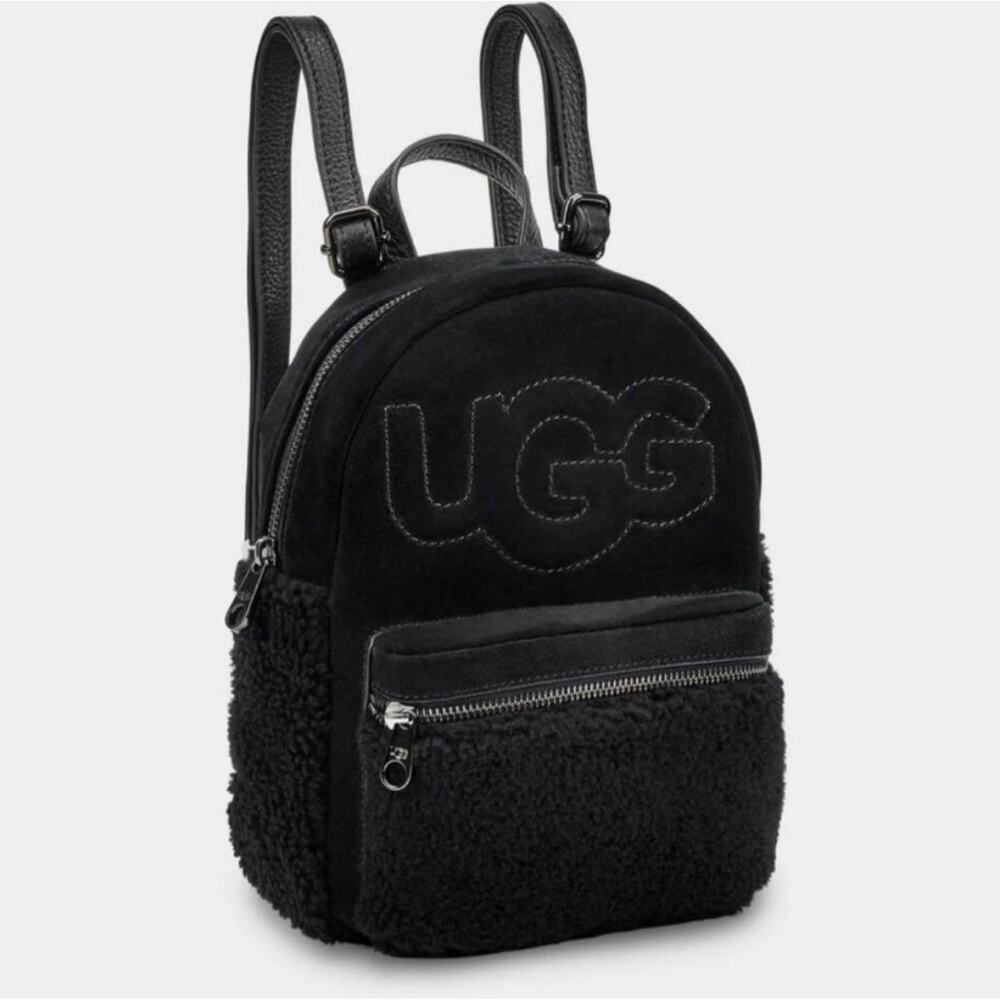 Ugg Dannie Mini Backpack Black Sherpa NWOT